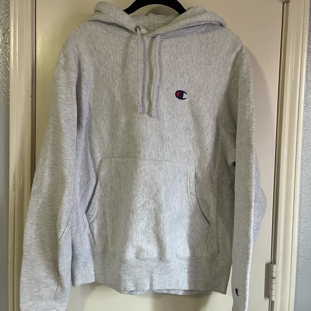 grey champions reverse weave hoodie